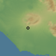 Shaded relief of the 53 km around Lanuvio, drawn from the GMTED2010 grid