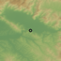 Shaded relief of the 52 km around Lastra a Signa, drawn from the GMTED2010 grid
