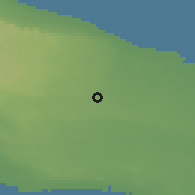 Shaded relief of the 53 km around Latiano, drawn from the GMTED2010 grid
