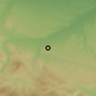 Shaded relief of the 53 km around Lavello, drawn from the GMTED2010 grid
