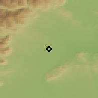 Shaded relief of the 51 km around Leinì, drawn from the GMTED2010 grid