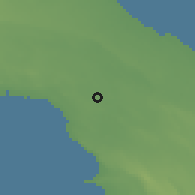 Shaded relief of the 53 km around Leverano, drawn from the GMTED2010 grid