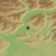 Shaded relief of the 51 km around Luino, drawn from the GMTED2010 grid