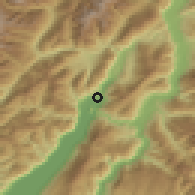 Shaded relief of the 51 km around Arco, drawn from the GMTED2010 grid
