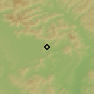 Shaded relief of the 52 km around Magione, drawn from the GMTED2010 grid