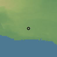 Shaded relief of the 53 km around Manduria, drawn from the GMTED2010 grid