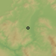 Shaded relief of the 52 km around Marsciano, drawn from the GMTED2010 grid