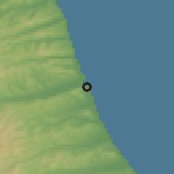 Shaded relief of the 52 km around Martinsicuro, drawn from the GMTED2010 grid