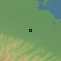 Shaded relief of the 52 km around Medicina, drawn from the GMTED2010 grid