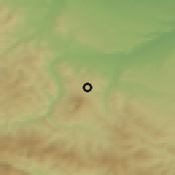Shaded relief of the 53 km around Melfi, drawn from the GMTED2010 grid