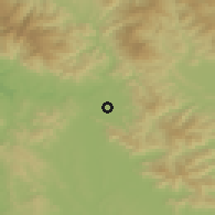 Shaded relief of the 52 km around Arezzo, drawn from the GMTED2010 grid