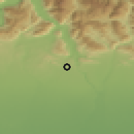 Shaded relief of the 51 km around Merate, drawn from the GMTED2010 grid