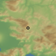 Shaded relief of the 53 km around Mercogliano, drawn from the GMTED2010 grid