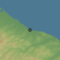 Shaded relief of the 52 km around Misano Adriatico, drawn from the GMTED2010 grid