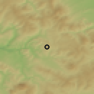 Shaded relief of the 53 km around Ariano Irpino, drawn from the GMTED2010 grid