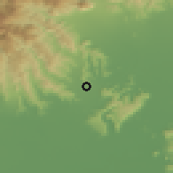 Shaded relief of the 51 km around Montecchio Maggiore, drawn from the GMTED2010 grid