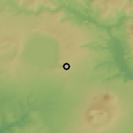 Shaded relief of the 52 km around Montefiascone, drawn from the GMTED2010 grid