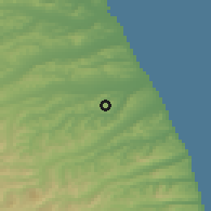 Shaded relief of the 52 km around Montegranaro, drawn from the GMTED2010 grid