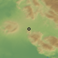 Shaded relief of the 53 km around Artena, drawn from the GMTED2010 grid