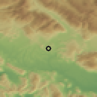 Shaded relief of the 53 km around Monte San Giovanni Campano, drawn from the GMTED2010 grid
