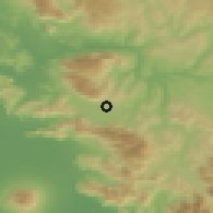 Shaded relief of the 53 km around Montesarchio, drawn from the GMTED2010 grid