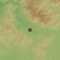 Shaded relief of the 52 km around Montevarchi, drawn from the GMTED2010 grid
