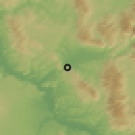 Shaded relief of the 52 km around Narni, drawn from the GMTED2010 grid