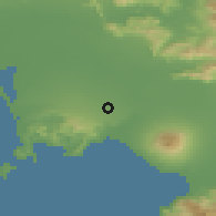 Shaded relief of the 53 km around Arzano, drawn from the GMTED2010 grid