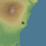 Shaded relief of the 54 km around Aci Sant'Antonio, drawn from the GMTED2010 grid