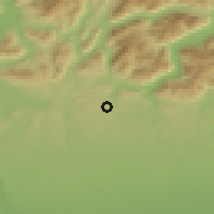 Shaded relief of the 51 km around Olgiate Comasco, drawn from the GMTED2010 grid