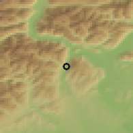 Shaded relief of the 51 km around Omegna, drawn from the GMTED2010 grid