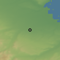 Shaded relief of the 53 km around Orta Nova, drawn from the GMTED2010 grid