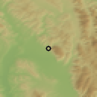 Shaded relief of the 52 km around Assisi, drawn from the GMTED2010 grid