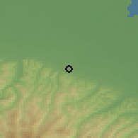 Shaded relief of the 52 km around Ozzano Dell'Emilia, drawn from the GMTED2010 grid