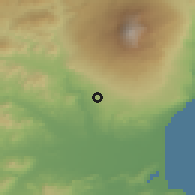 Shaded relief of the 54 km around Paternò, drawn from the GMTED2010 grid