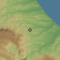 Shaded relief of the 52 km around Penne, drawn from the GMTED2010 grid