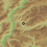 Shaded relief of the 51 km around Pergine Valsugana, drawn from the GMTED2010 grid