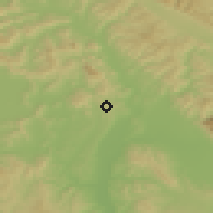 Shaded relief of the 52 km around Perugia, drawn from the GMTED2010 grid