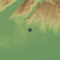 Shaded relief of the 51 km around Pescantina, drawn from the GMTED2010 grid