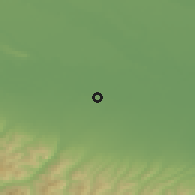 Shaded relief of the 51 km around Piacenza, drawn from the GMTED2010 grid