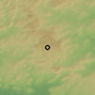 Shaded relief of the 54 km around Piazza Armerina, drawn from the GMTED2010 grid
