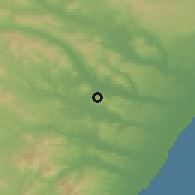 Shaded relief of the 53 km around Pisticci, drawn from the GMTED2010 grid