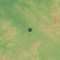 Shaded relief of the 52 km around Poggibonsi, drawn from the GMTED2010 grid
