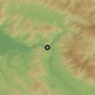 Shaded relief of the 52 km around Pontassieve, drawn from the GMTED2010 grid