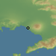 Shaded relief of the 53 km around Portici, drawn from the GMTED2010 grid