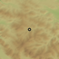 Shaded relief of the 53 km around Potenza, drawn from the GMTED2010 grid