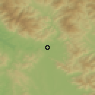 Shaded relief of the 52 km around Quarrata, drawn from the GMTED2010 grid