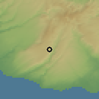 Shaded relief of the 54 km around Ragusa, drawn from the GMTED2010 grid