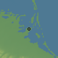 Shaded relief of the 52 km around Ravenna, drawn from the GMTED2010 grid