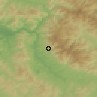 Shaded relief of the 52 km around Reggello, drawn from the GMTED2010 grid